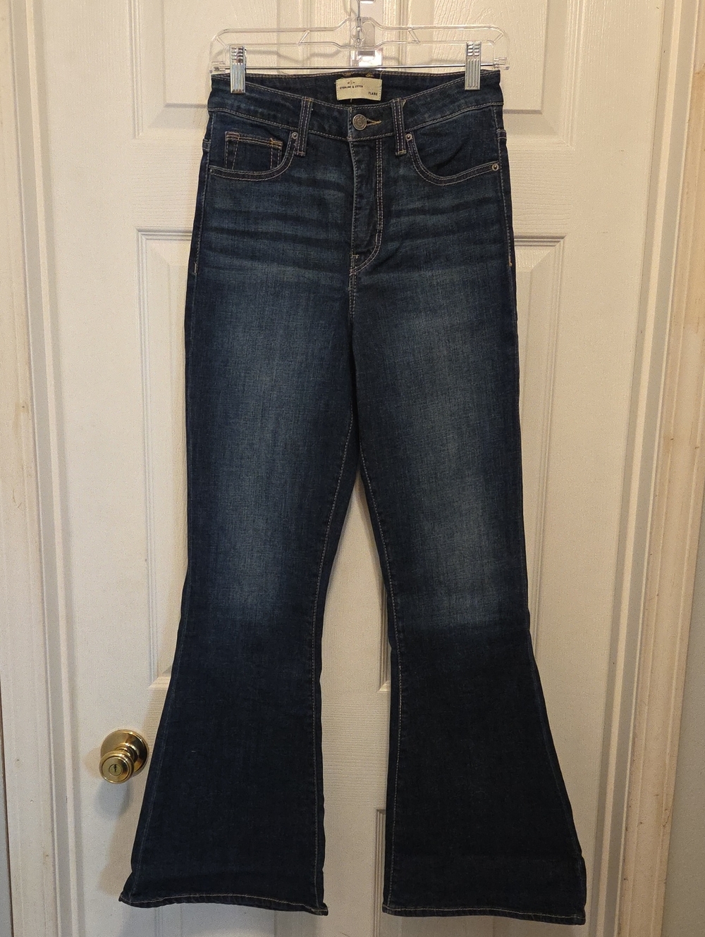 Dark Blue High Rise Smaller Flare / Bootcut Jeans